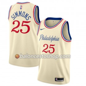 Camiseta Hombre NBA Philadelphia 76ers Ben Simmons 25 2019-20 Nike City Edition Swingman